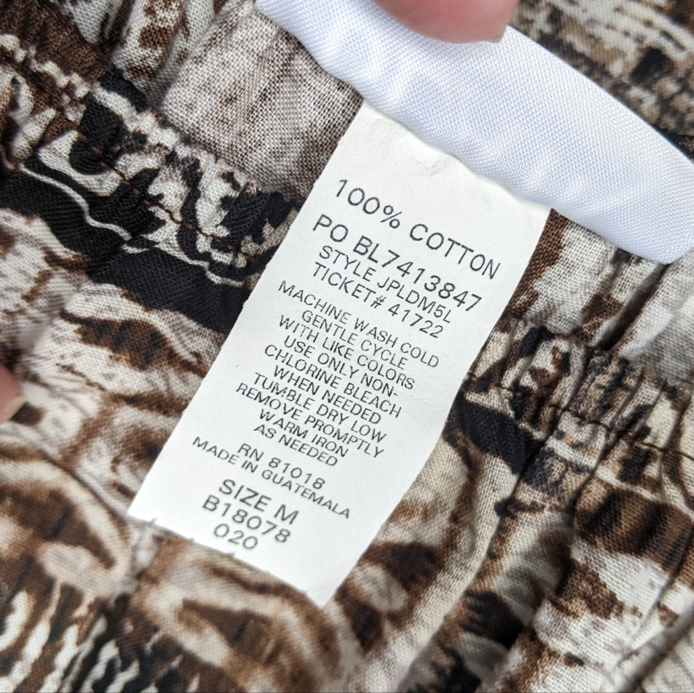 Blair Boho Tribal Print Midi Dress Peasant Top Ruffle Skirt Neutral Medium - Picture 2 of 6